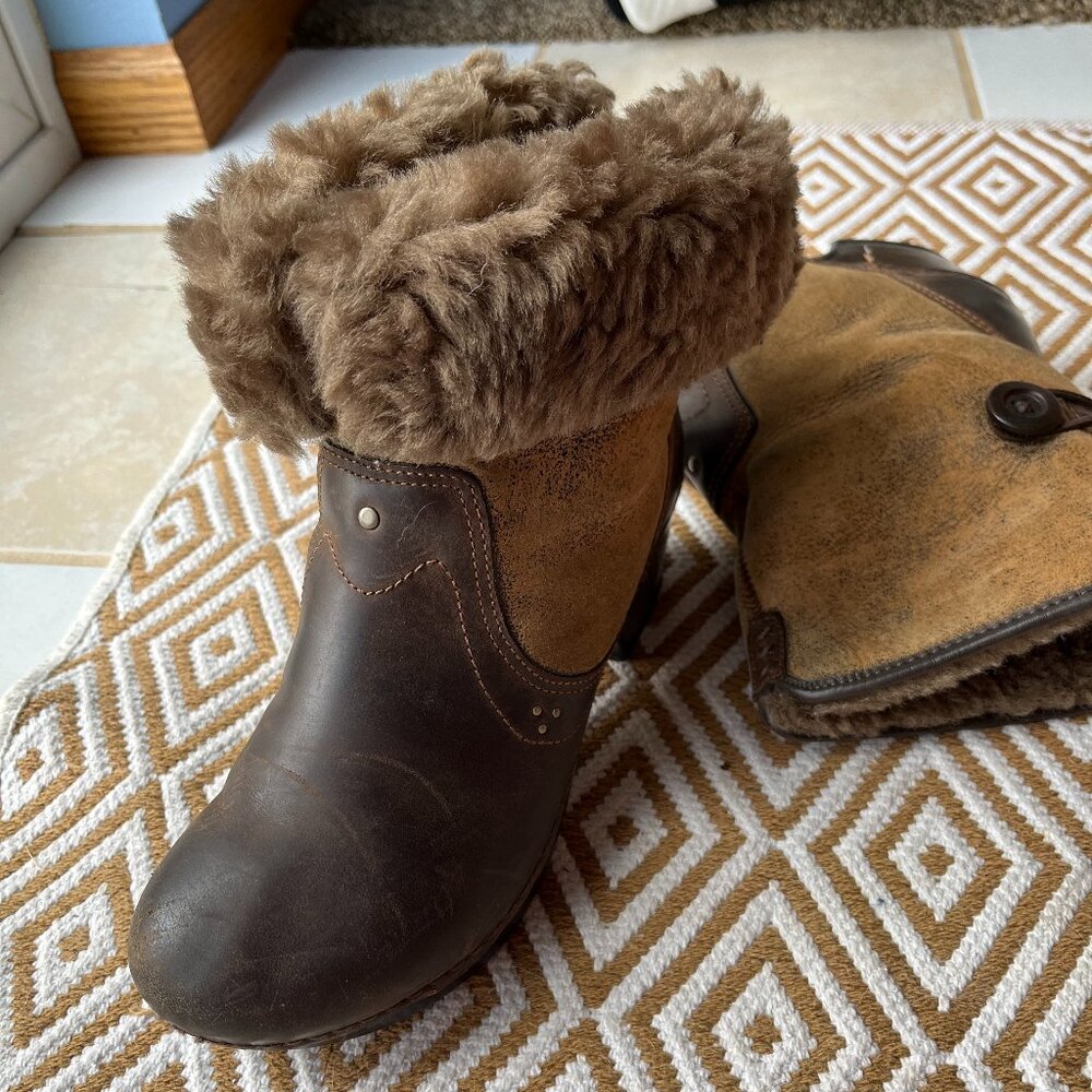 Dansko Harper Leather Fold Over Boot - euro size 40